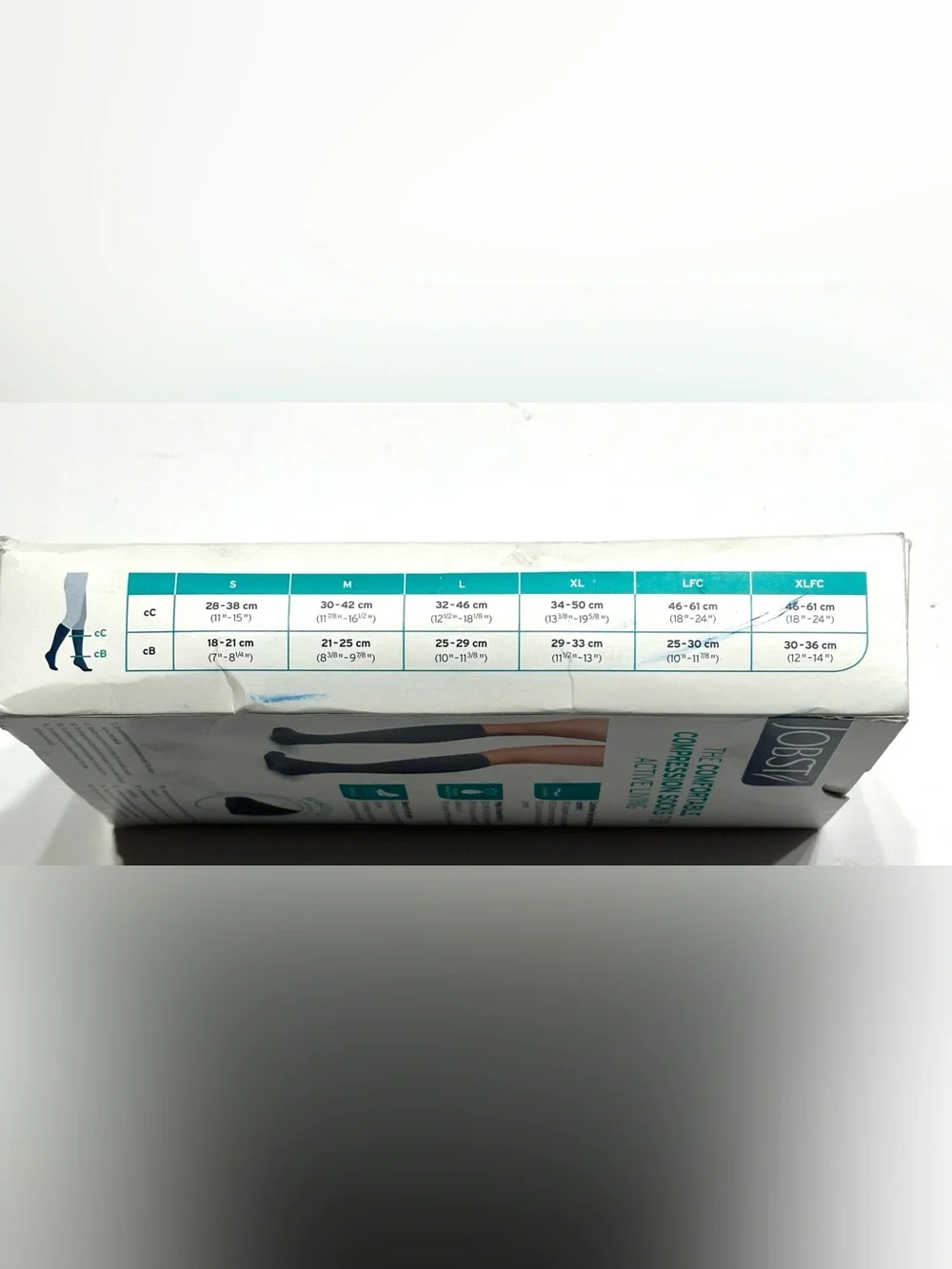 NEW JOBST ActiveWear 20-30 mmHg Firm Support Unisex Athletic Knee Highs Stocking